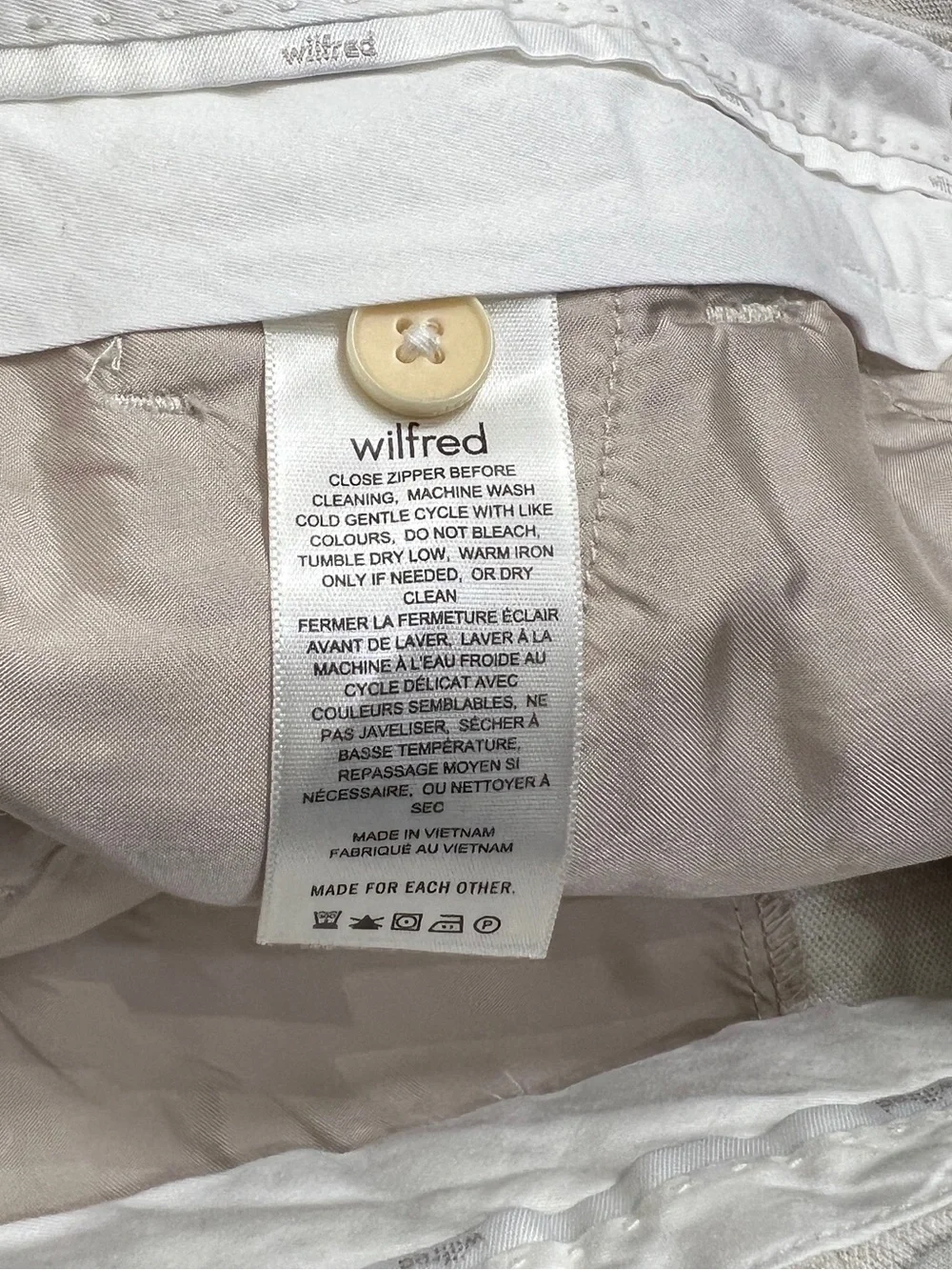 Aritzia Wilfred Carrot Linen Pant Natural Ecru